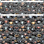 Custom Stitched Black White 3D Pattern Design Evil Eyes Sports Pullover Sweatshirt Hoodie