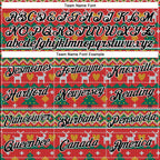 Custom Stitched Red Black-White 3D Christmas Sports Pullover Sweatshirt Hoodie