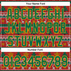Custom Stitched Red Kelly Green-Gold 3D Christmas Sports Pullover Sweatshirt Hoodie