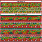 Custom Stitched Red Kelly Green-Gold 3D Christmas Sports Pullover Sweatshirt Hoodie