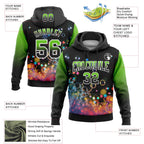 Custom Stitched Black Aurora Green-White Fade 3D Pattern Design Colorful Bubbles Sports Pullover Sweatshirt Hoodie