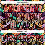 Custom Stitched Black Red-White Fade 3D Pattern Design Colorful Stripes Shapes Sports Pullover Sweatshirt Hoodie