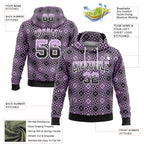 Custom Stitched Light Purple Black-White 3D Pattern Design Geometric Gradient Square Shapes Sports Pullover Sweatshirt Hoodie