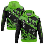 Custom Aurora Green Black 3D Chess International Chess Day Sports Pullover Sweatshirt Hoodie