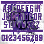 Custom Stitched White Purple-Gray 3D Dripping Splatter Bowling Ball Sports Pullover Sweatshirt Hoodie