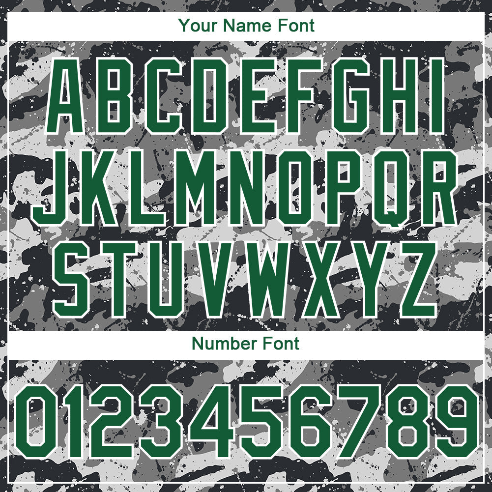 Custom Camo Kelly Green-White 3D Suriname Surinamese Flag Sports Pullover Sweatshirt Salute To Service Hoodie