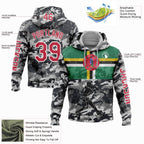 Custom Camo Red-White 3D Dominica Dominican Flag Sports Pullover Sweatshirt Salute To Service Hoodie