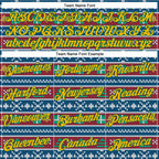 Custom Stitched US Navy Blue Gold-Kelly Green Christmas 3D Sports Pullover Sweatshirt Hoodie