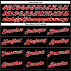 Custom Stitched Black Red-White Funny Christmas 3D Sports Pullover Sweatshirt Hoodie