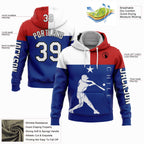 Custom Royal Red-Black 3D Chile Chilean Flag Sports Pullover Sweatshirt Hoodie