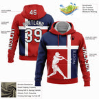 Custom Red US Navy Blue-Black 3D Dominican Republic Dominican Republic Flag Sports Pullover Sweatshirt Hoodie