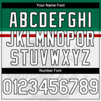 Custom White Kelly Green Red-Black 3D Mexico Mexican Flag Sports Pullover Sweatshirt Hoodie