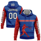 Custom Royal Red-Black 3D Belize Belizean Flag Sports Pullover Sweatshirt Hoodie