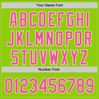 Custom Neon Green Pink-White 3D Funny Christmas Authentic Baseball Jersey