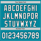 Custom Teal White-Black 3D Funny Christmas Authentic Baseball Jersey