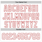 Custom White Red 3D Love Heart Valentine's Day Authentic Baseball Jersey