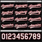 Custom Black White-Red 3D Love Heart Valentine's Day Authentic Baseball Jersey