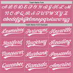 Custom Pink White-Neon Pink 3D Love Heart Valentine's Day Authentic Baseball Jersey