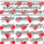 Custom White Black 3D Love Heart Valentine's Day Authentic Baseball Jersey