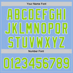 Custom Light Blue Neon Green-White 3D Funny Christmas Authentic Baseball Jersey