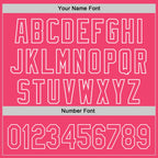 Custom Neon Pink White 3D Love Heart Valentine's Day Authentic Baseball Jersey