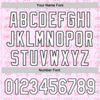 Custom Light Pink White-Black 3D Love Heart Valentine's Day Authentic Baseball Jersey