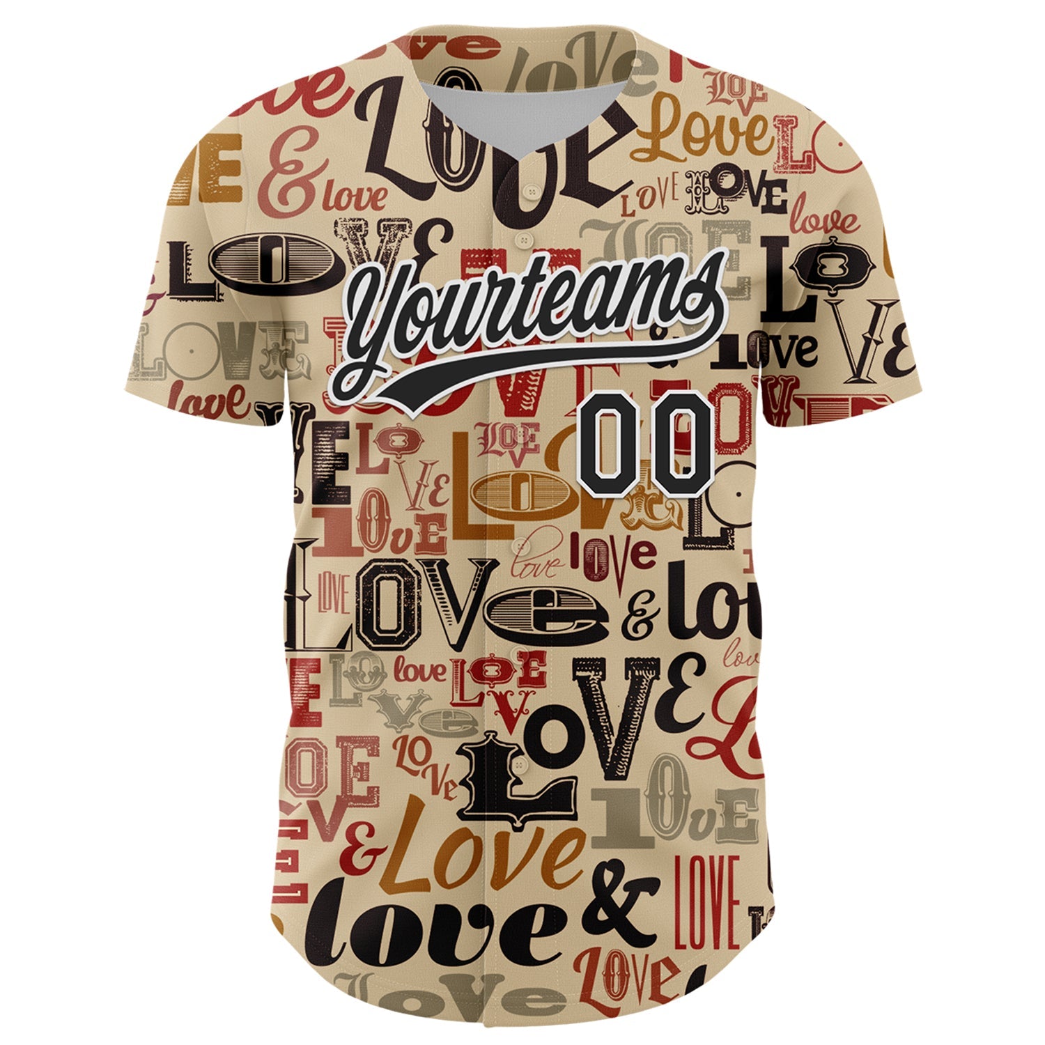 Custom Medium Pink White-Black 3D Love Heart Valentine's Day Authentic Baseball Jersey