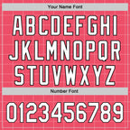 Custom Neon Pink White-Black 3D Love Heart Valentine's Day Authentic Baseball Jersey