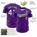 Custom Brown White-Black 3D Love Heart Valentine's Day Authentic Baseball Jersey