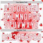 Custom White Fire Red 3D Blood Cancer Ribbon Authentic Baseball Jersey