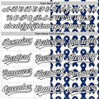 Custom White Black-Navy 3D Colorectal Cancer Ribbon Authentic Baseball Jersey