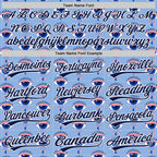 Custom Light Blue Navy-White 3D Pattern Design Evil Eyes Authentic Baseball Jersey