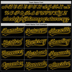 Custom Black Yellow 3D Childhood Cancer Gold Ribbon Authentic Baseball Jersey