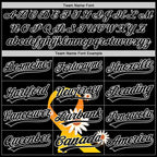 Custom Black Yellow-White 3D Childhood Cancer Gold Ribbon Authentic Baseball Jersey