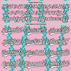 Custom Light Pink White-Black 3D Tropical Hawaii Flower Authentic Baseball Jersey