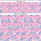 Custom Light Purple White-Pink 3D Hawaii Beach Tropical Octopus Authentic Baseball Jersey