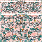 Custom Medium Pink White-Black 3D Hawaii Beach Tropical Palm Tree Surfing Authentic Baseball Jersey