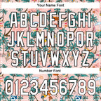 Custom Medium Pink White-Black 3D Hawaii Beach Tropical Palm Tree Surfing Authentic Baseball Jersey