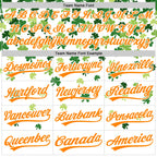 Custom White Bay Orange-Green 3D St. Patrick's Day Shamrock Authentic Baseball Jersey