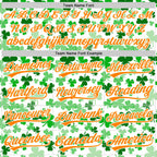 Custom White Bay Orange-Green 3D St. Patrick's Day Shamrock Authentic Baseball Jersey
