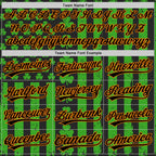 Custom Green Black-Bay Orange 3D St. Patrick's Day Shamrock Authentic Baseball Jersey