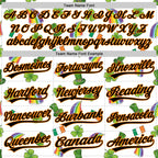 Custom White Black Bay Orange-Green 3D St. Patrick's Day Shamrock Authentic Baseball Jersey