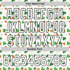 Custom White Black Green-Bay Orange 3D St. Patrick's Day Shamrock Authentic Baseball Jersey
