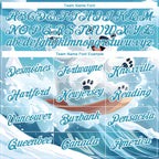 Custom Panther Blue White 3D Pattern Design Extreme Sport Cartoon Animal Bear Skiing Performance T-Shirt