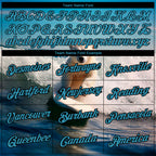 Custom Panther Blue Black 3D Pattern Design Extreme Sport Cartoon Animal Bear Surfing Performance T-Shirt