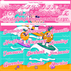 Custom Pink White 3D Pattern Design Extreme Sport Fruit Surfing Performance T-Shirt