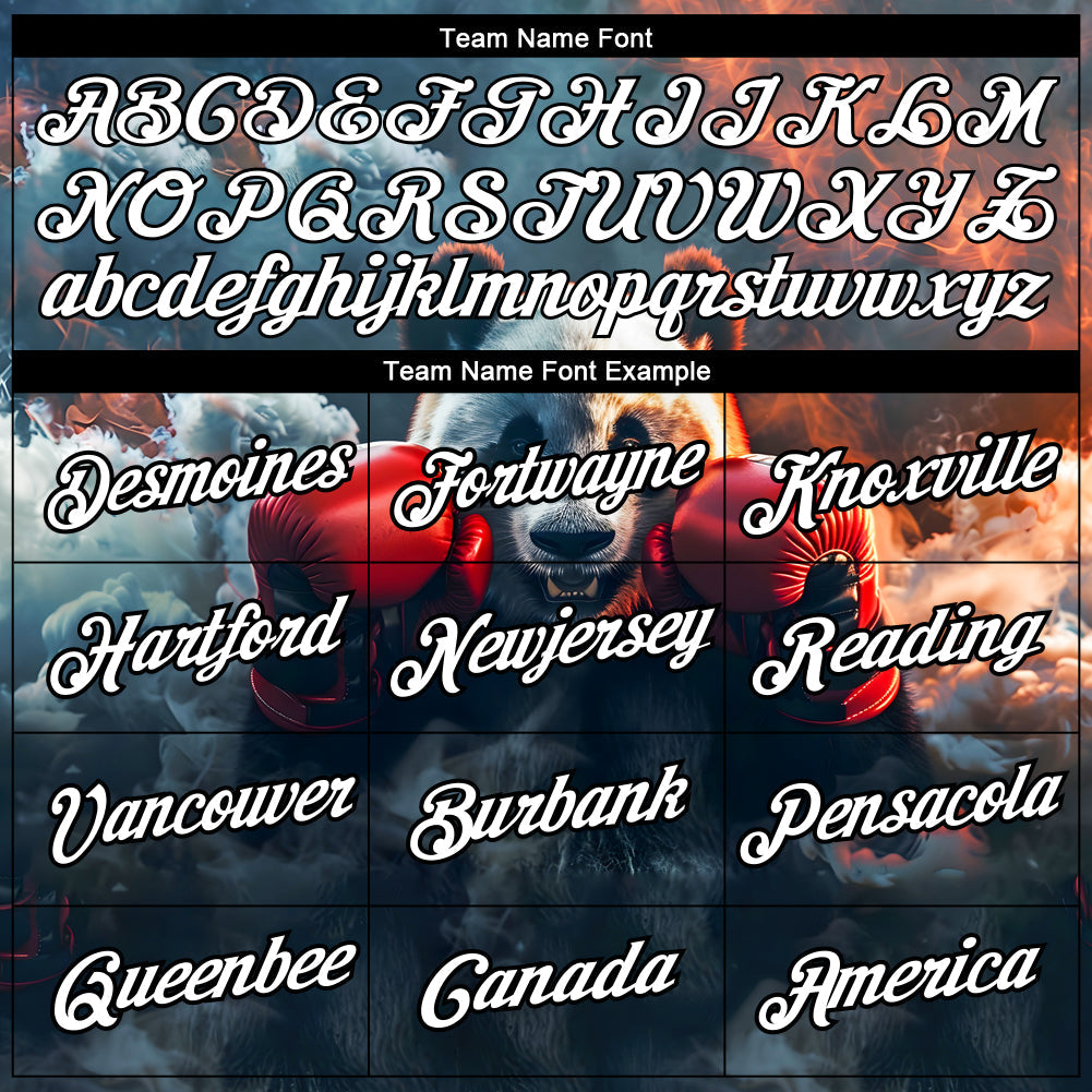 Custom Steel Gray White-Black 3D Pattern Design Extreme Sport Cartoon Animal Panda Boxing Performance T-Shirt