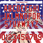 Custom Dark Purple Red-White 3D Pattern Design American Flag Tool Hammer Labor Day Performance T-Shirt