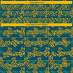 Custom Midnight Green Gold 3D Pattern Design Machine Excavator Labor Day Performance T-Shirt