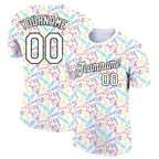Custom White Black 3D Pattern Design Tool Labor Day Performance T-Shirt